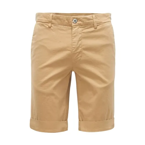 Mason's , Stretchy Cotton Blend Casual Shorts ,Beige male, Sizes: