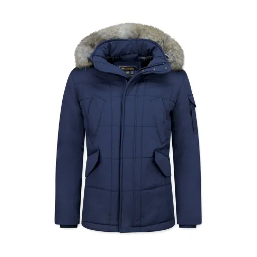 Matogla , Cheap Genuine Fur Collars - Winter Jackets with Fur - 5191B ,Blue male, Sizes:
