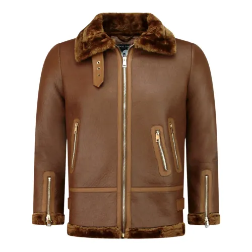 Matogla , Shearling Jacket Women - Short Winter Coat ,Brown female, Sizes: