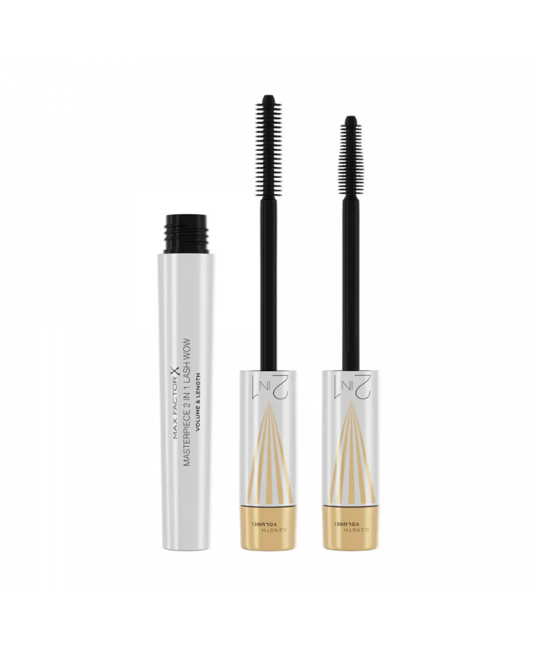 Max Factor Womens Masterpiece 2 in 1 Lash Wow Volume & Length Mascara 7ml - Black - One Size