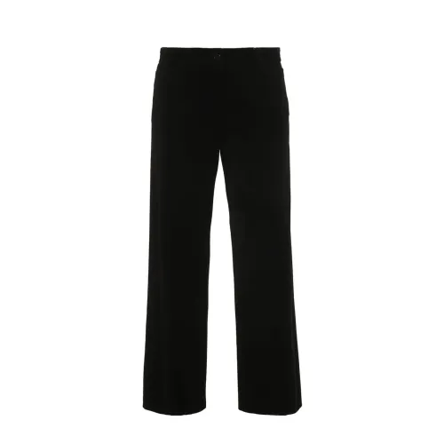 Max Mara , Black Velvet Pants for Women ,Black female, Sizes: