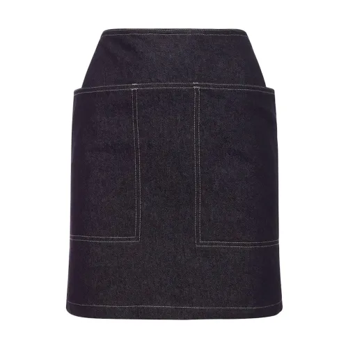 Max Mara , Blue Denim Skirt with Patch Pockets ,Blue female, Sizes: