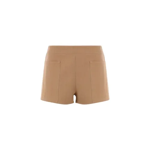 Max Mara , Brown Leather Shorts ,Brown female, Sizes: