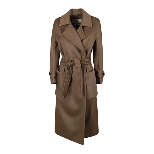 Max Mara , Classic Wool Coat ,Brown female, Sizes: