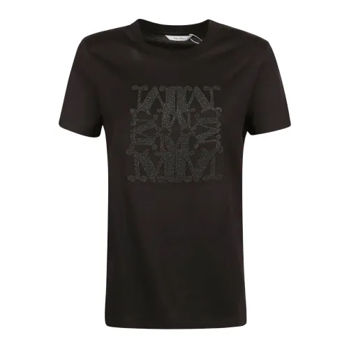 Max Mara , Cotton Jersey T-shirt ,Black female, Sizes: