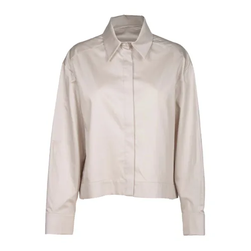 Max Mara , Dandy Ice Cotton Shirt ,Beige female, Sizes: