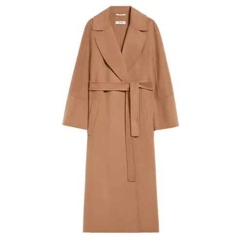 Max Mara , Exquisite Wool Dressing Gown Coat - Elisa ,Brown female, Sizes: