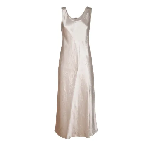 Max Mara , Grey Talete Satin Dress ,Gray female, Sizes: