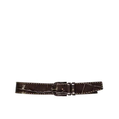 Max Mara , Leather Waist Belt ,Brown female, Sizes: