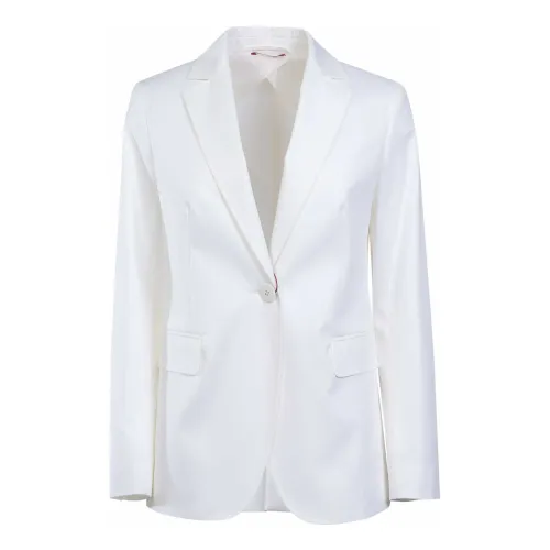 Max Mara , Lightweight Natural White Blazer Jacket ,White female, Sizes: