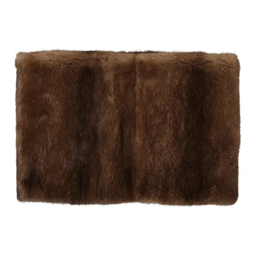 Max Mara , Luxurious Mink Fur Scarf ,Brown unisex, Sizes: ONE