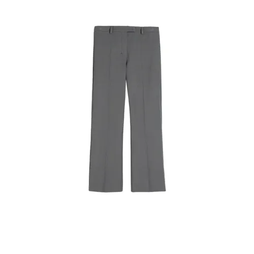 Max Mara , Medium Gray Cropped Trousers ,Gray female, Sizes: