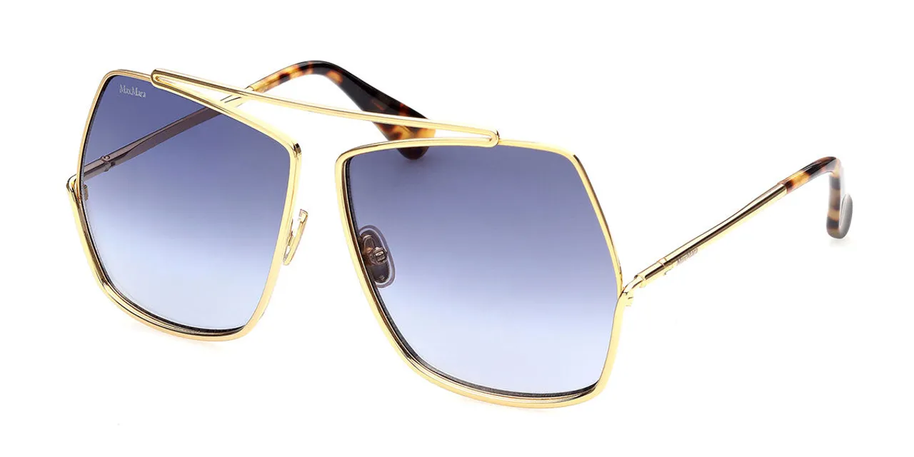 Max Mara MM0006 30W Women's Sunglasses Gold Size 64