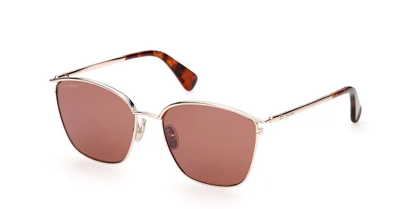 Max Mara MM0043 54E Women's Sunglasses Gold Size 55