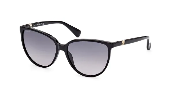 Max Mara MM0045 01B Women's Sunglasses Black Size 58