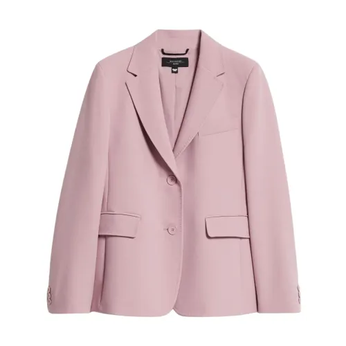 Max Mara , Pink Blazer in Stretch Viscose Fabric ,Pink female, Sizes: