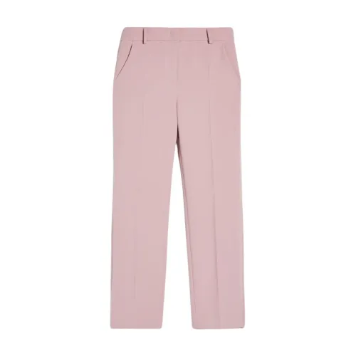 Max Mara , Pink Stretch Viscose Pants ,Pink female, Sizes: