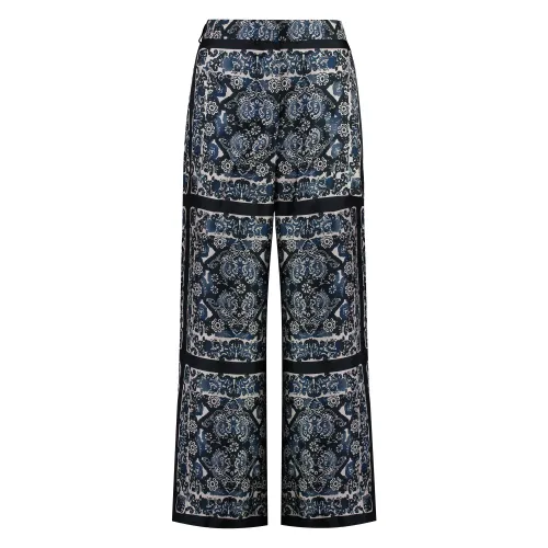 Max Mara , Silk Elastic Waist Trousers ,Multicolor female, Sizes: