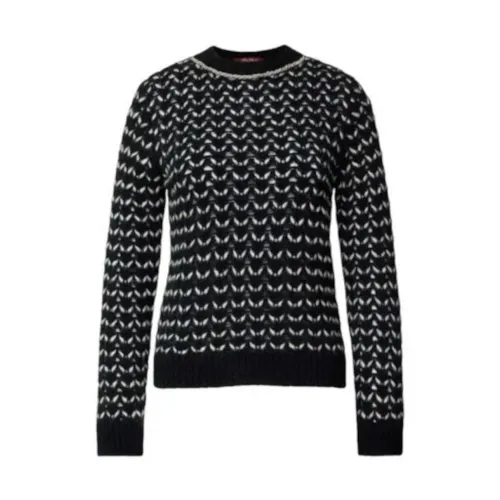 Max Mara Studio , Black Wool and Cashmere Sweater ,Black female, Sizes: