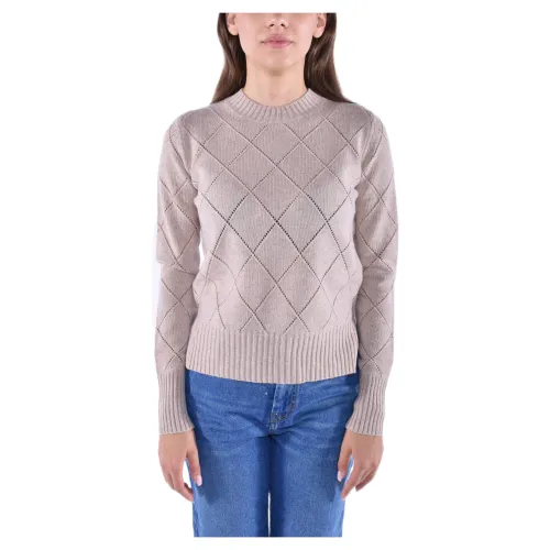 Max Mara Studio , Brunate Wool and Cashmere Blend Sweater ,Beige female, Sizes: