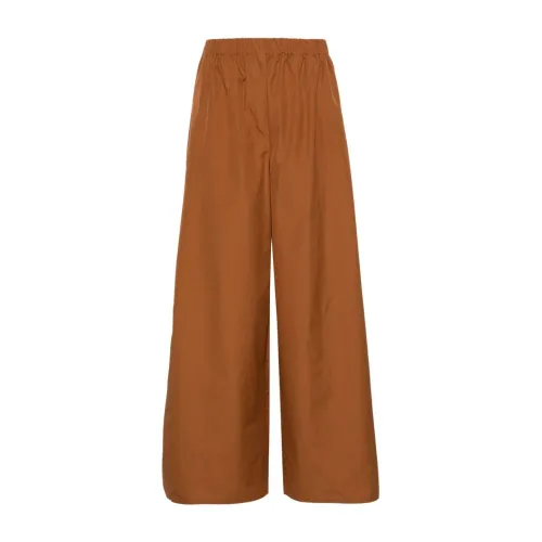 Max Mara , Stylish Trousers with Wide Brim ,Brown female, Sizes: