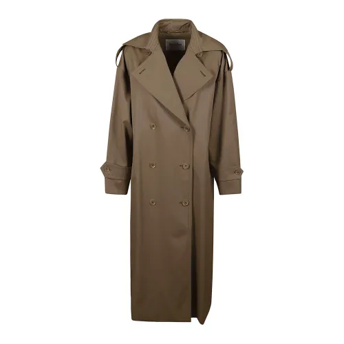 Max Mara , Water-Repellent Oversized Trench Coat ,Brown female, Sizes:
