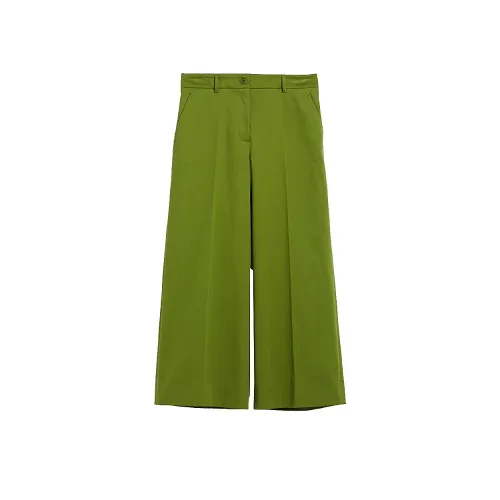 Max Mara Weekend , Cotton Stretch Cropped Pants in Pistachio ,Green female, Sizes: