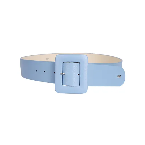 Max Mara Weekend , Light Blue Thick Leather Belt ,Blue female, Sizes: