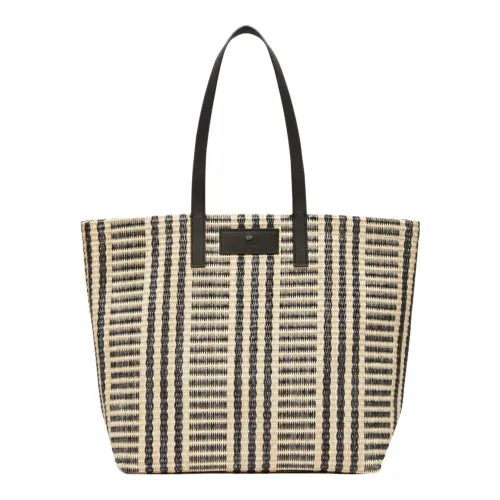 Max Mara Weekend , Striped Jacquard Shopper Bag ,Beige female, Sizes: ONE SIZE
