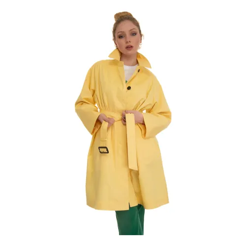 Max Mara Weekend , Stylish Lembi Dust Coat ,Yellow female, Sizes: