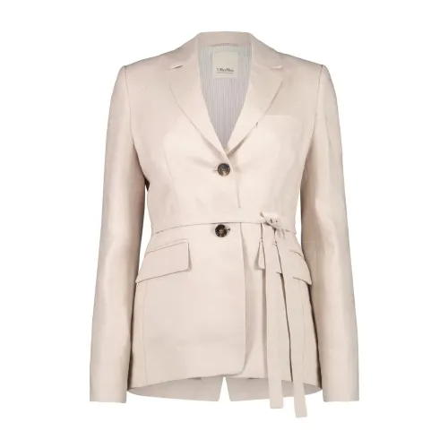 Max Mara , Women's Clothing Jacket Beige Ss22 ,Beige female, Sizes:
