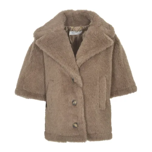 Max Mara , Women's Clothing Jackets & Coats Beige Ss24 ,Brown female, Sizes: