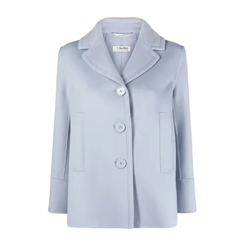 Max Mara , Women's Clothing Outerwear Clear Blue Ss24 ,Blue female, Sizes: