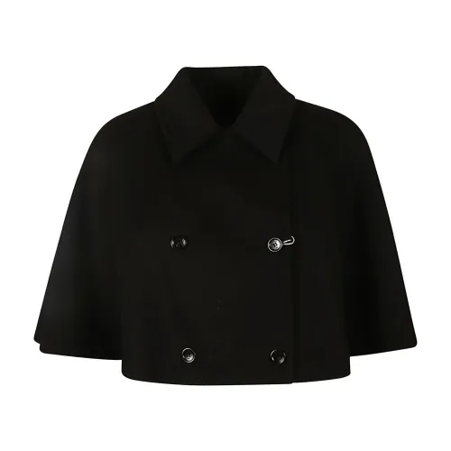 Max Mara , Wool Cashmere Hooded Coat ,Black female, Sizes: