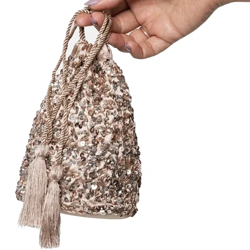 Maya Deluxe Women's Handbag Ladies Sequin Bag for