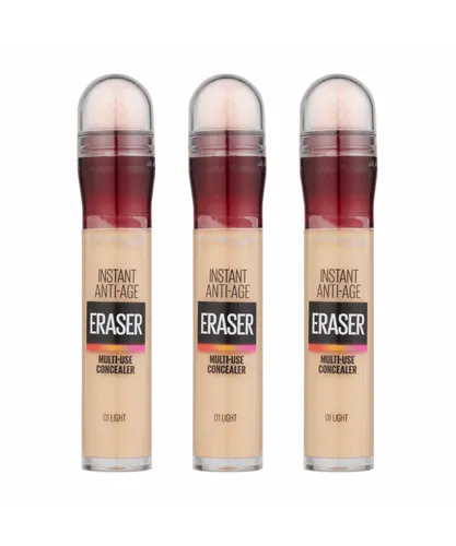 Maybelline New York Womens 3 x Instant Anti-Age Eraser Multi-Use Concealer 6.8ml - 1 Light - NA - One Size