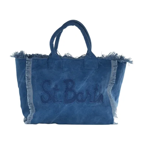 MC2 Saint Barth , Canvas Vanity Patch Bag ,Blue female, Sizes: ONE SIZE