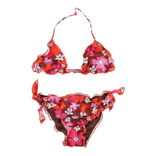 MC2 Saint Barth , Floral Multicolor Swimwear for Kids ,Red female, Sizes: