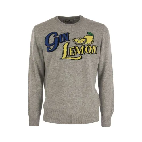 MC2 Saint Barth , GYN Lemon wool and cashmere blend jumper ,Gray male, Sizes: