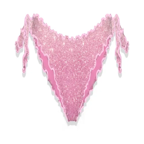 MC2 Saint Barth , Lace Bottom Swimsuit ,Pink female, Sizes: