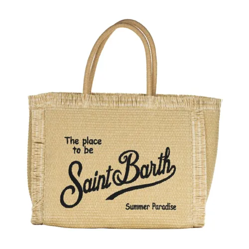 MC2 Saint Barth , Linen Vanity Bag Modello ,Beige female, Sizes: ONE SIZE
