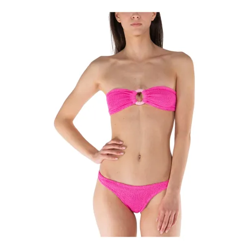 MC2 Saint Barth , Loop Bandeau Bikini Top ,Pink female, Sizes: