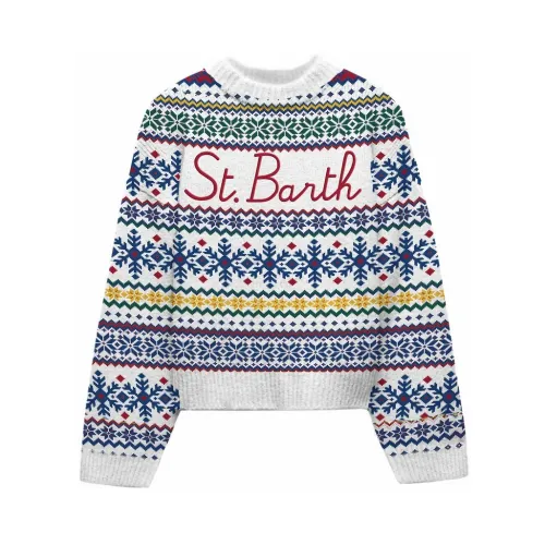 MC2 Saint Barth , Multicolored Sweater with St Barth Logo ,Multicolor female, Sizes:
