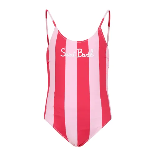 MC2 Saint Barth , Pink Striped One-Piece Swimsuit ,Multicolor female, Sizes: