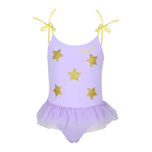 MC2 Saint Barth , Purple Starry One-Piece Swimsuit ,Purple female, Sizes: