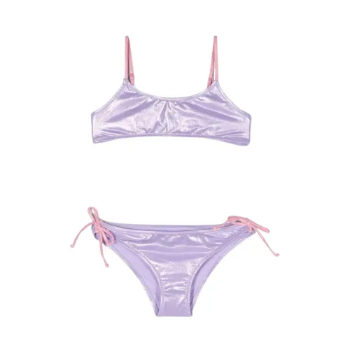 MC2 Saint Barth , Tie-Dye Bandana Bralette Bikini ,Purple female, Sizes: