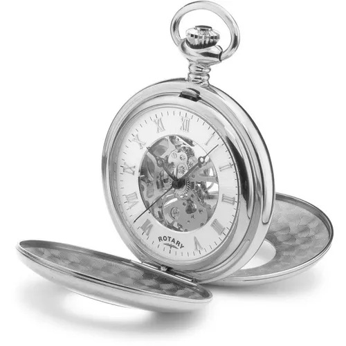 Mechanical Rotary Pocket Watch with White Dial Analogue