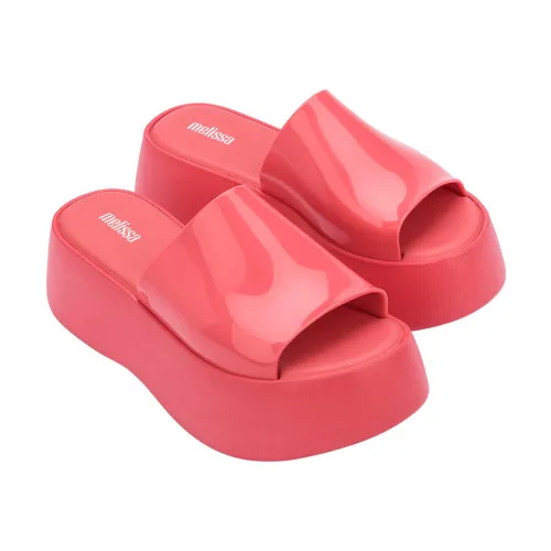 Melissa , Shiny Platform Slip-On Shoes ,Pink female, Sizes: