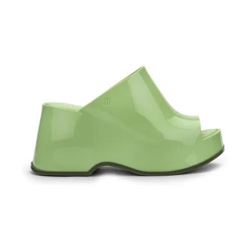 Melissa , Wedge Sandals with Open Toe ,Green female, Sizes: