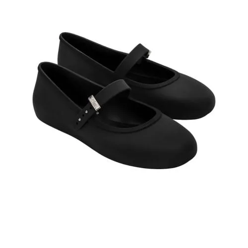 Melissa Womens Black Soft Ballerina Shoe